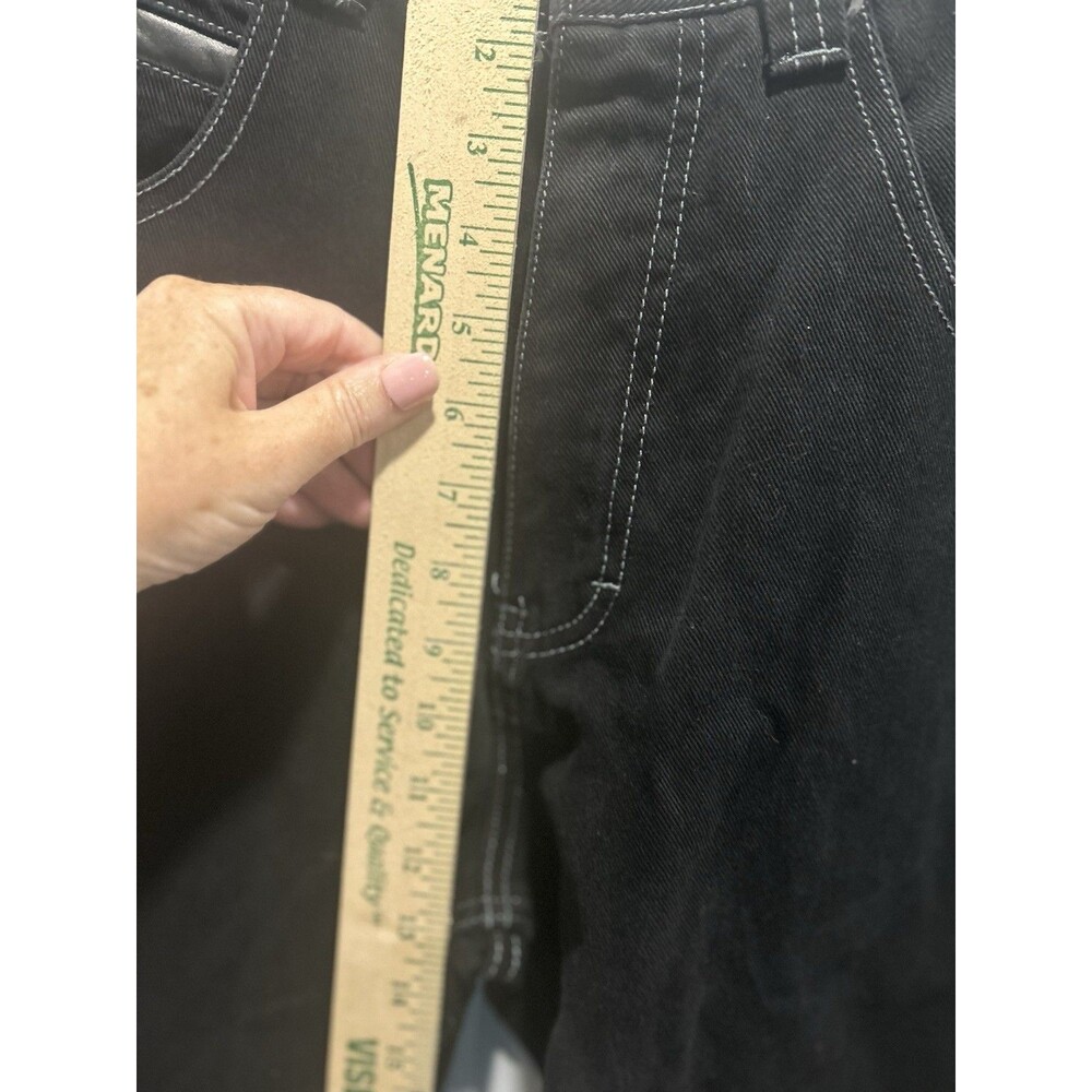Vintage Paco Jeans Mens 30x32 Black Wide Leg Baggy Hip Hop Skate Grunge Y2K - Picture 6 of 11